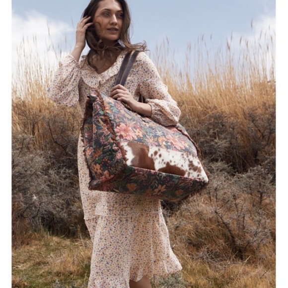 NWT Myra Leather/Canvas Tote - Picture 5 of 6